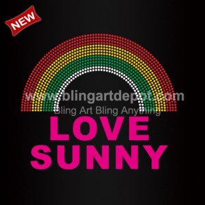 Love Sunny Rhinestone Transfer Vinyl Love Sunny Rhinestone Transfer Vinyl